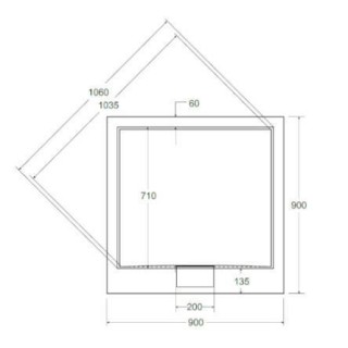 BRODZIK AXIM ULTRASLIM 90x90x2,5 BESCO BAX-90-KW