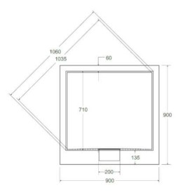 BRODZIK AXIM ULTRASLIM 90x90x2,5 BESCO BAX-90-KW