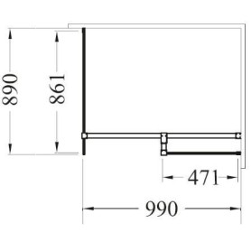 KABINA PRYSZNICOWA EXCEA 100x90x190 EXC-109-190B BESCO WALK-IN