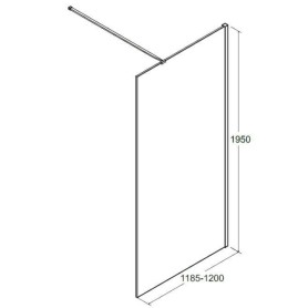 KABINA PRYSZNICOWA AVEO 120X195 AV-120-195-C BESCO WALK-IN