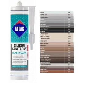 Silikon sanitarny elastyczny jasnoszary 280ml Atlas 034