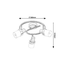 SPOT FINIAN E14 3 max40W CHROM/SATYNA 5633