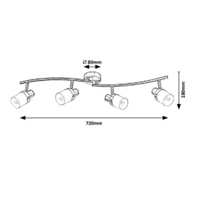 SPOT FINIAN E14 4 max40W CHROM/SATYNA 5634