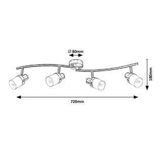 SPOT FINIAN E14 4 max40W CHROM/SATYNA 5634