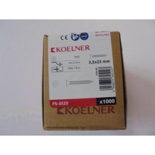 WKRĘTY FS 3,5X25 METAL 1000SZT FS-3525 WKRĘTY FS 3,5X25 METAL 1000SZT FS-3525