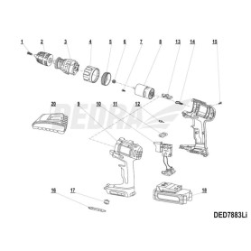 WIERTARKO-WKRĘTARKA LI-ION DEDRA DED7883-LI