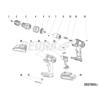 WIERTARKO-WKRĘTARKA LI-ION DEDRA DED7883-LI