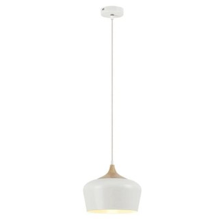 LAMPA WISZĄCA SADIE E27 60W BIAŁY/BUK 2563