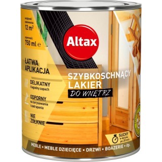 LAKIER SZYBKOSCHNĄCY BEZBARWNY POŁYSK ALTAX 0,75L