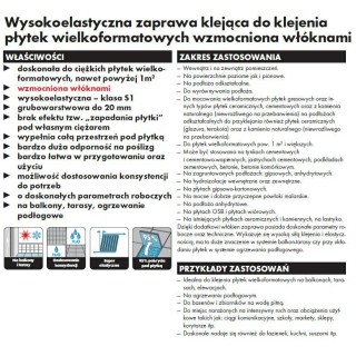 ZAPRAWA KLEJOWA CM22 5kg CERESIT MEGA FORMAT FLEXIBLE