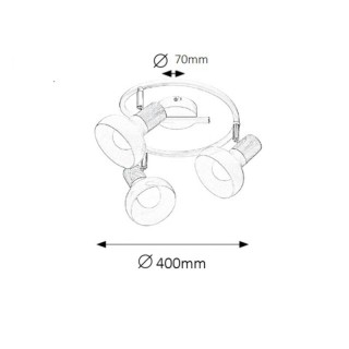 SPOT HOLLY 3x40W E14 5946 BIAŁY/BUK