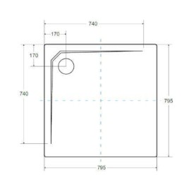 BRODZIK ACRO ULTRASLIM 80X80X2 BMAC-80