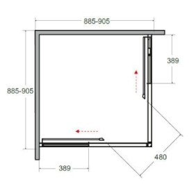 KABINA PRYSZNICOWA MODERN 90x90x185 MK-90-185-C BESCO