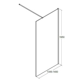 KABINA PRYSZNICOWA AVEO BLACK 140x195 AVB-140-195C BESCO WALK-IN