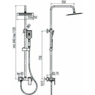 BATERIA WANNOWA LOFT B/NATRYSKU  ZVL-2454930  CHROM