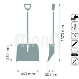 ŁOPATA DO ŚNIEGU M-4 TRZON ALUMINIOWY 3769