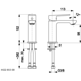 BATERIA AGAT UMYWALKA STOJĄCA 4422-815-00 000159