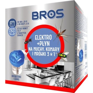 BROS ELEKTROFUMIG.30ML 3W1: MUCHY,KOMARY,MRÓWKI