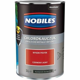 Emalia Chlorokauczukowa Czerwona Jasna 1L  Nobiles