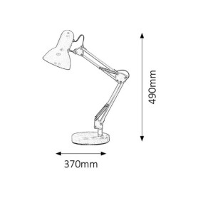 LAMPKA BIURKOWA SAMSON E27 60W SREBRNA 4213