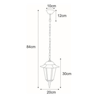 LAMPA CZARNO/ZŁOTA K-5009H KAJA ŁAŃCUCH 17416