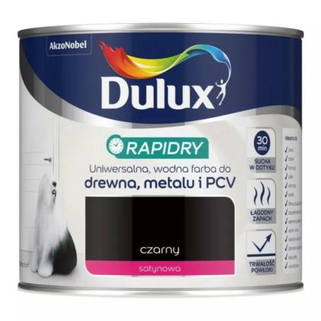 Dulux Rapidry emalia akrylowa czarna 0,4l