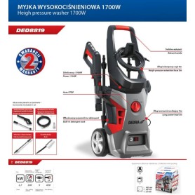 MYJKA WYSOKOCIŚNIENIOWA 1700W DED8819 DEDRA