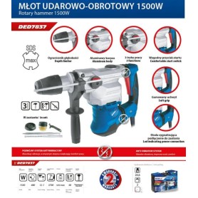 MŁOT UDAROWO-OBROTOWY SDS MAX  DED7837