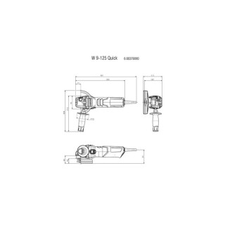 SZLIFIERKA KĄTOWA 900W 125/W 9-125 MET600376000 METABO