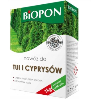 NAWÓZ DO TUI I CYPRYSÓW 1kg  BIOPON