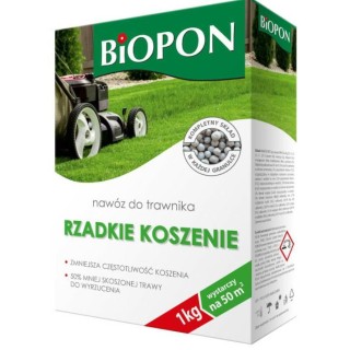 NAWÓZ DO TRAWNIKA RZADKIE KOSZENIE 1KG BIOPON