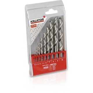 WIERTŁA DO METALU HSS KPL 10SZT 1,0-10mm KRT 012002