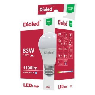 ŻARÓWKA LED DD E27 14W 1190lm 230V ZIMNA BIAŁA  DIOLED