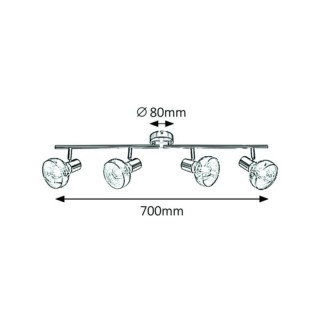 LAMPA SUFITOWA RABALUX HOLLY CHROM 5559