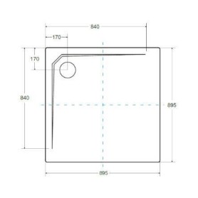 BRODZIK ACRO ULTRASLIM 90X90X2 BMAC-90