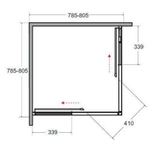 KABINA PRYSZNICOWA MODERN 80x80x185 MK-80-185-C BESCO