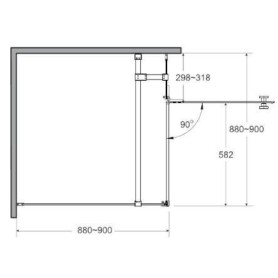 KABINA PRYSZNICOWA PIXA 90x90x195 PKL-108-195-C BESCO