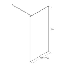 KABINA PRYSZNICOWA TOCA 110x190 TCB-110-190C BESCO WALK-IN