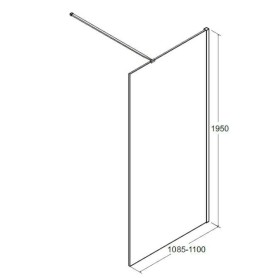 KABINA PRYSZNICOWA AVEO 110X195 AV-110-195-C BESCO WALK-IN