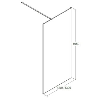 KABINA PRYSZNICOWA AVEO 130x195 AV-130-195-C BESCO WALK-IN