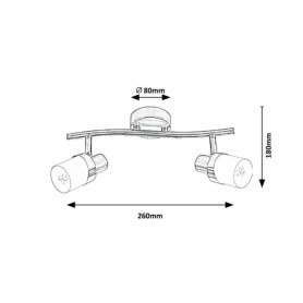 SPOT FINIAN E14 2xmax40W CHROM/SATYNA 5632