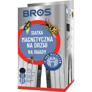 BROS SIATKA NA DRZWI MAGNET. 100*220 CZARNA