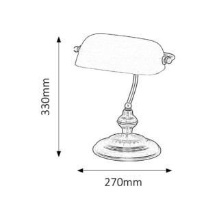 LAMPKA BIURKOWA BANK E27 60W BRĄZ  4038