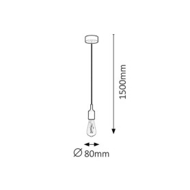 ZAWIESIE ROXY E27 1x40W CZERWONY 1414