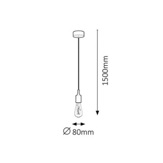 ZAWIESIE ROXY E27 1x40W CZERWONY 1414