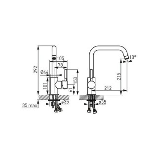 BATERIA ZLEWOZMYWAKOWA FERRO RATIO FE-BTI4