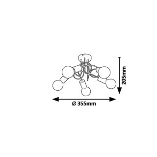 LAMPA SUFITOWA LINETT 6340 E-27  5x40Wx RABALUX