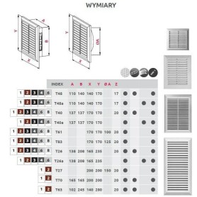 KRATKA WENTYLACYJNA 137x137 GRAFITOWA  T40