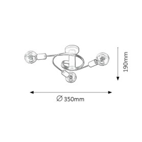 KINKIET CARLY LED E27 3x15W  CZARNY MAT 2095