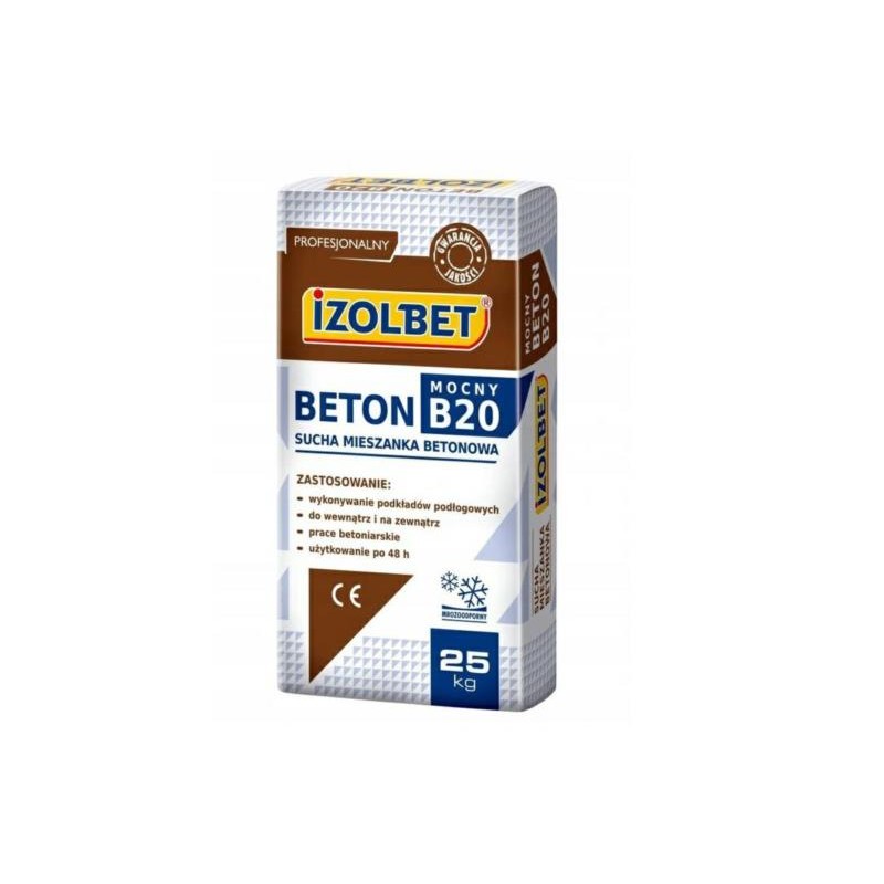 BETON MOCNY B-20 25KG IZOLBET 48PAL